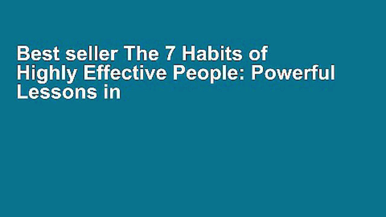 Best seller The 7 Habits of Highly Effective People: Powerful Lessons in Personal Change E-book