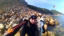 Milli sporcu, zıpkınıyla Karadeniz’i keşfediyor