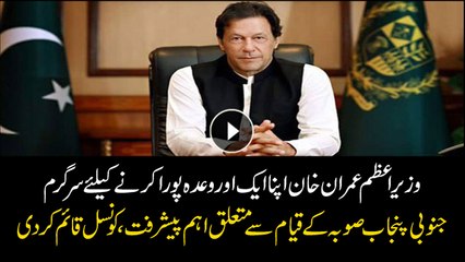PTI govt makes first move towards creation of South Punjab province