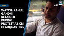 Watch: Rahul Gandhi detained during protest at CBI headquarters