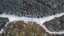 Bolu Dağı'nda kar manzarası - DÜZCE
