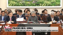 Rival parties debate over President's ratification of Pyongyang declaration, military agreement