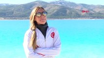 Şahika Ercümen'den Salda Gölü'nde Dünya Rekoru