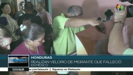 Familiares de migrante fallecido realizan velorio en San Pedro Sula