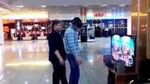 Testing Virtual Reality Game Goes Hilariously Wrong at Mall