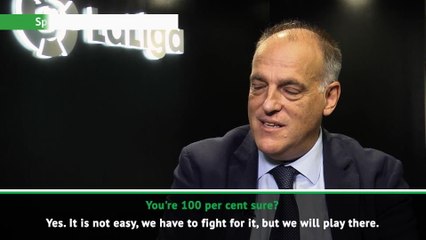 Télécharger la video: Barcelona will '100 per cent' play La Liga match in USA - Tebas