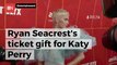 Ryan Seacrest Gives A Gift To Katy Perry
