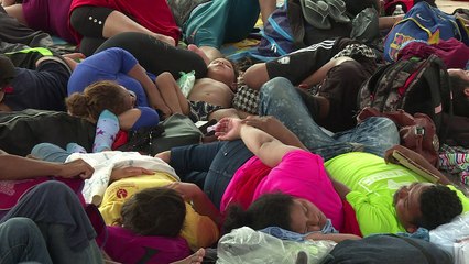 Migrantes llegaron a Mapastepec, tercera parada en México