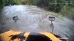 Terrifying moment bus driver attempts low-water crossing, gets swept away