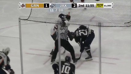 ECHL Greenville Swamp Rabbits 1 at Jacksonville Icemen 3