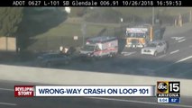 Wrong-way driver stopped on the Loop 101 near Glendale