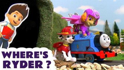 Paw Patrol Rescue Where's Ryder Thomas and Friends and Batman  fun toy story for kids