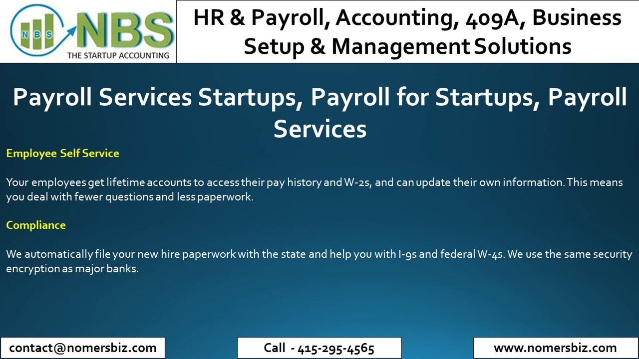 Payroll Services Startups, Payroll for Startups, Payroll Services