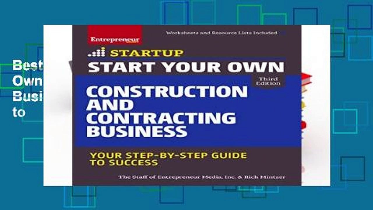 Best product  Start Your Own Construction and Contracting Business: Your Step-by-Step Guide to