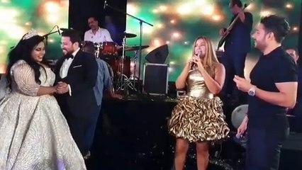 شيماء سيف وعريسها يرقصان على غناء دنيا سمير غانم
