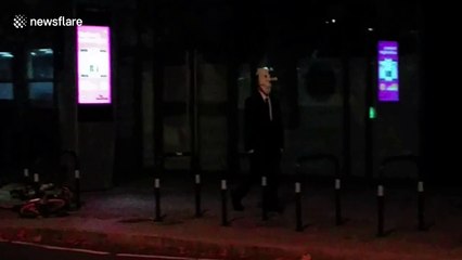 Very creepy Halloween costume on streets of London