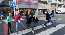 Wethouder Mijnans opent Silly Walk oversteekplaats Stadhuispassage / Spijkenisse 2018