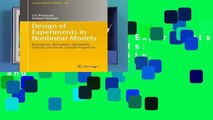 [P.D.F] Design of Experiments in Nonlinear Models: Asymptotic Normality, Optimality Criteria and