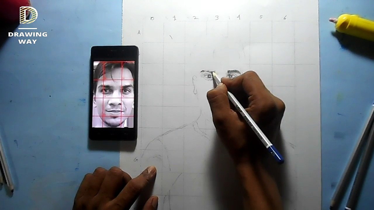 Satish Kushwaha drawing sktch _ YouTuber _ using grad method (297)