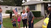 Ex-marine father is surprised by the return of his marine son