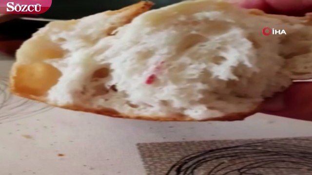 Ekmeğin içinden lastik çıktı
