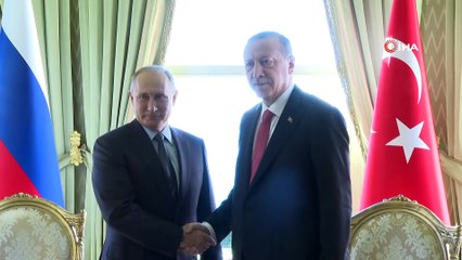 Cumhurbaşkanı Erdoğan, Vladimir Putin ile bir araya geldi