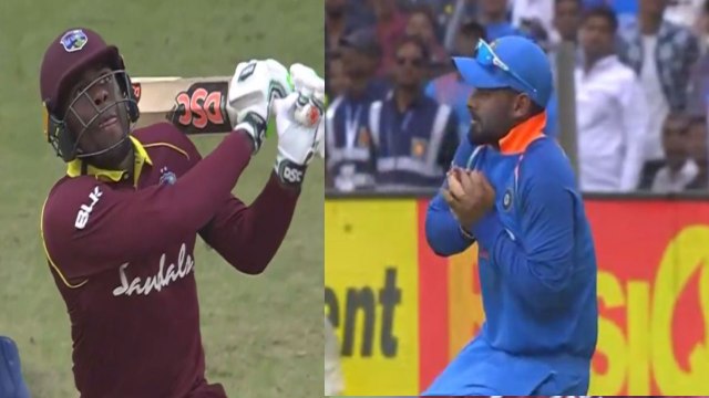 India VS West Indies 3rd ODI: Rishabh Pant takes well judge catch near Boundry | वनइंडिया हिंदी