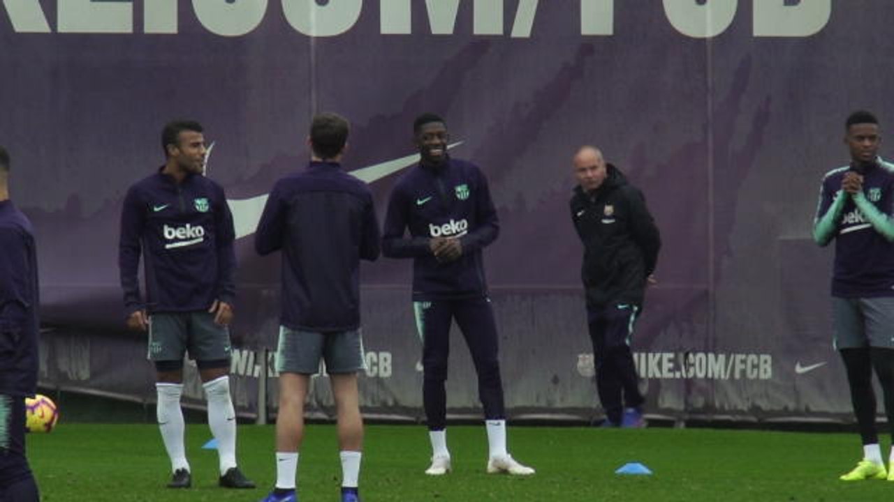 Barcelone - Dembélé tout sourire avant le Clasico