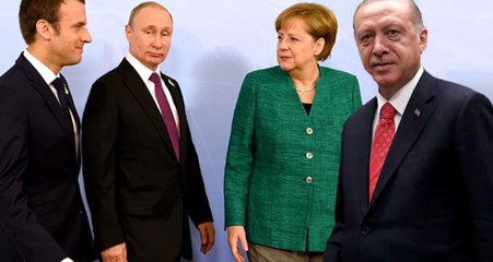 Son Dakika! Erdoğan, Putin, Merkel ve Macron'un İstanbul'daki Suriye Zirvesi Başladı