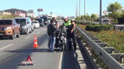 Aküsü biten elektrikli bisiklet D-400 karayolunu altüst etti