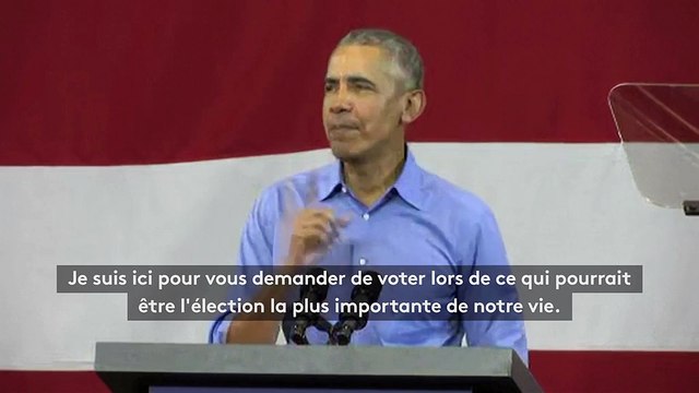 En campagne pour les midterms, Barack Obama dénonce les mensonges de Donald Trump