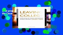 Best product  Leaving College: Rethinking the Causes and Cures of Student Attrition