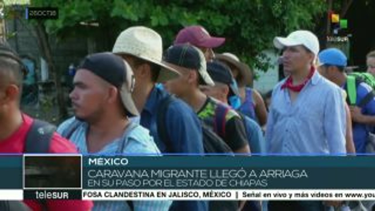 México caravana migrante llega a Arriaga, última parada en Chiapas