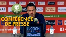 Conférence de presse Gazélec FC Ajaccio - AS Béziers (0-1) : Hervé DELLA MAGGIORE (GFCA) - Mathieu CHABERT (ASB) - 2018/2019