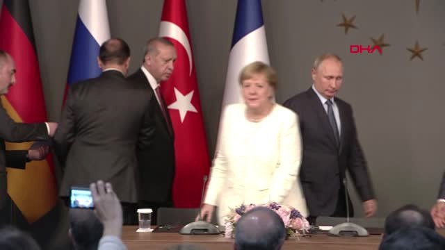 İstanbul-Cumhurbaşkanı Erdoğan 'Suriye' Zirvesinin Ardından Ortak Basın Toplantısında Konuştu-1