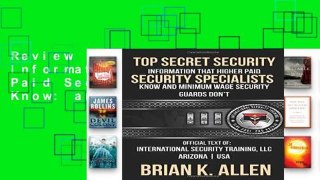 Review  Top Secret Information That Higher Paid Security Specialists Know: and Minimum Wage