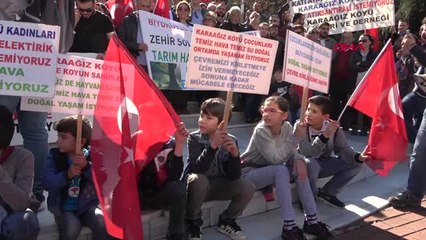 Bursa Karaağız Sakinlerinden Şehir Merkezinde Termik Santral Eylemi