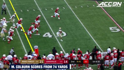 Wake Forest RB Matt Colburn Flies On 74-Yard TD Run