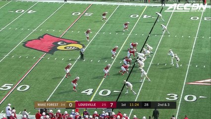Wake Forest WR Greg Dortch's One-Hand Catch Is Spectacular