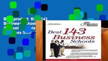 Best product  Best 143 Business Schools 2005 Edition (Princeton Review: Best Business Schools)