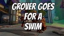 Grover From Paladins Goes For a Swim