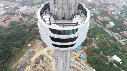 Çamlıca Kulesi’nin restoran kısmının ikinci parçası kondu