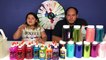 3 COLORS OF GLUE SLIME CHALLENGE CHALLENGE MYSTERY WHEEL OF SLIME EDITION WITH OUR DAD