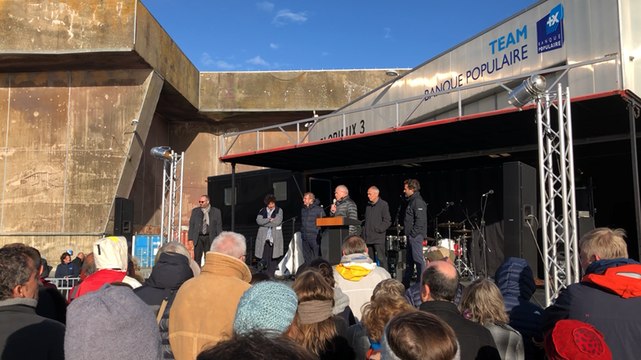 Retour de Tara à Lorient : Norbert Métairie s’adresse au public venu accueillir la goélette