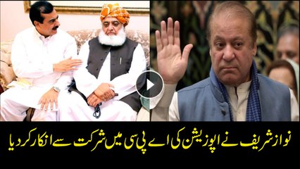 Nawaz Sharif turns down invite to attend opposition's APC