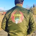 Sylvester Stallone and his RAMBO 5 jacket