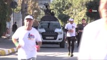 İstanbul-Özel)10 Kilometrelik Yarışı Protez Bacaklarıyla Tamamladı