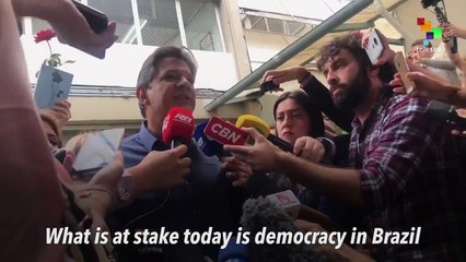 Brazil Decides: Candidate Haddad Talks to the Press