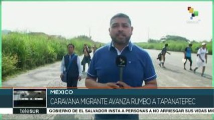 México: Caravana Migrante pernoctará en Tapanatepec, Oaxaca