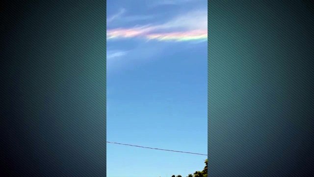 Nuvem colorida no céu de Cascavel chama a atenção de internautas